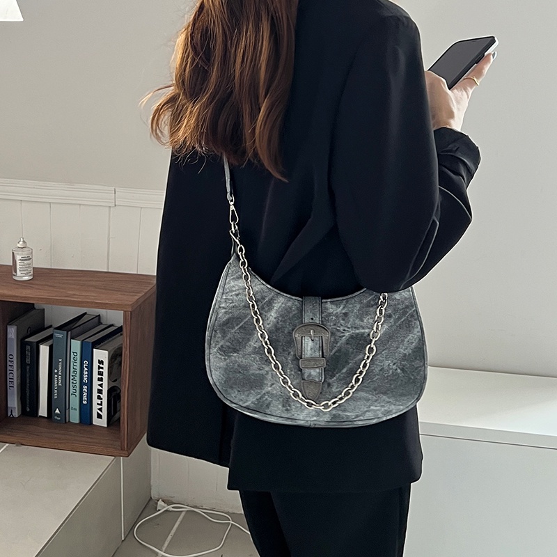 Túi Đeo Vai Dây Xích Bằng Vải Bạt Hình Quả Lựu Phong Cách Cổ Điển Dành Cho Bạn Nữ