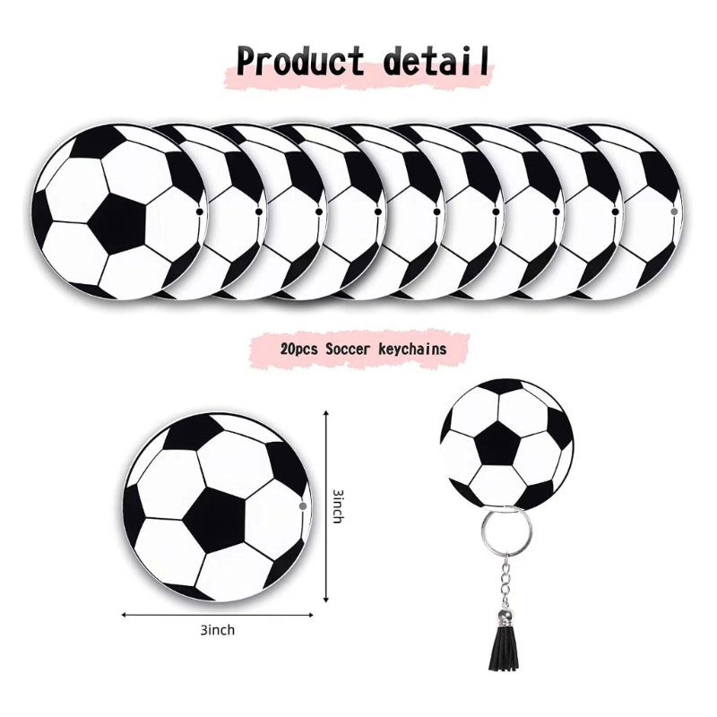 Set 80 Móc Khóa Quả Bóng Đá Bằng Acrylic DIY