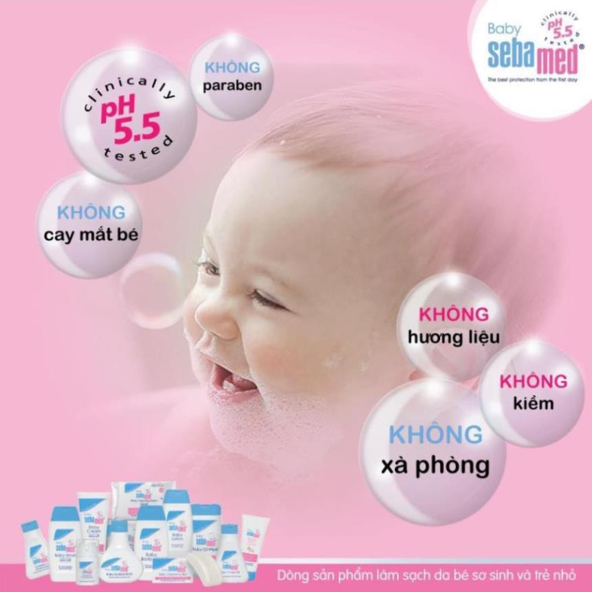 Sebamed Sữa tắm gội dịu nhẹ toàn thân cho trẻ sơ sinh và trẻ nhỏ pH 5.5 - 200ml (SBB08)