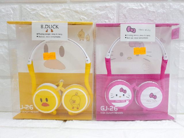 Tai nghe headphone Hellokitty/ Vịt Sally