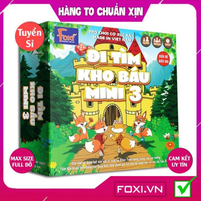 [FREESHIP HÀNG ĐẸP] Board game-Đi tìm kho báu mini 3 Foxi-nâng cao khả năng xử lí tình huống-tranh luận-logic