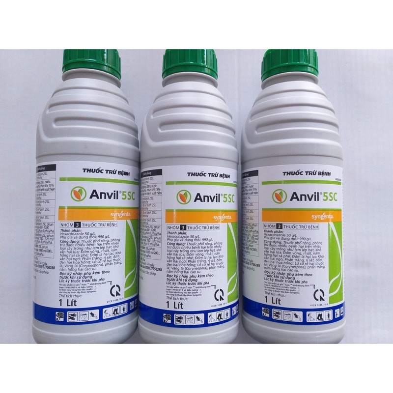 Anvil 5SC 1 Lít đặc trị Khô vằn, lem lép hạt Lúa, Khô vằn Ngô, rỉ sắt, nấm hồng Cà phê đốm vòng