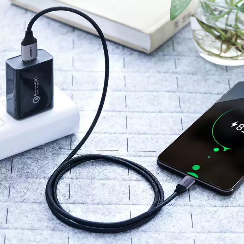 Cáp sạc nhanh Micro USB 2.0A Ugreen US290 độ dài từ 0.25m đến 2m, vỏ sợi bện siêu bền