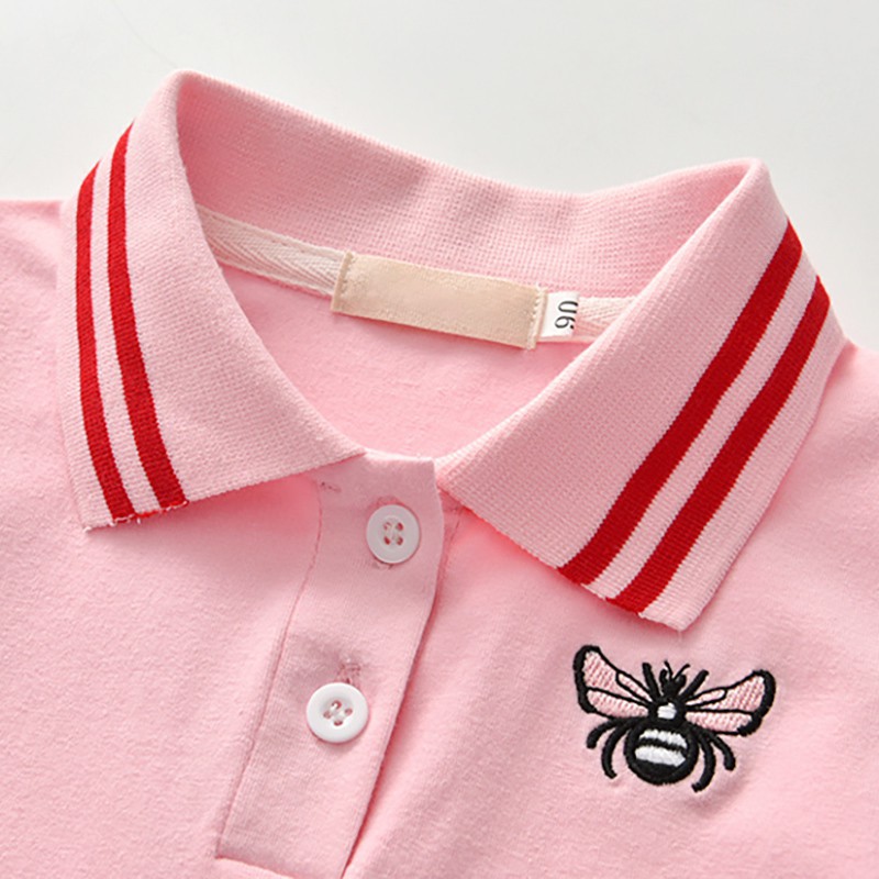 Đầm tay ngắn hình chú ong dễ thương dành cho bé gái từ 2-6 tuổi Se7