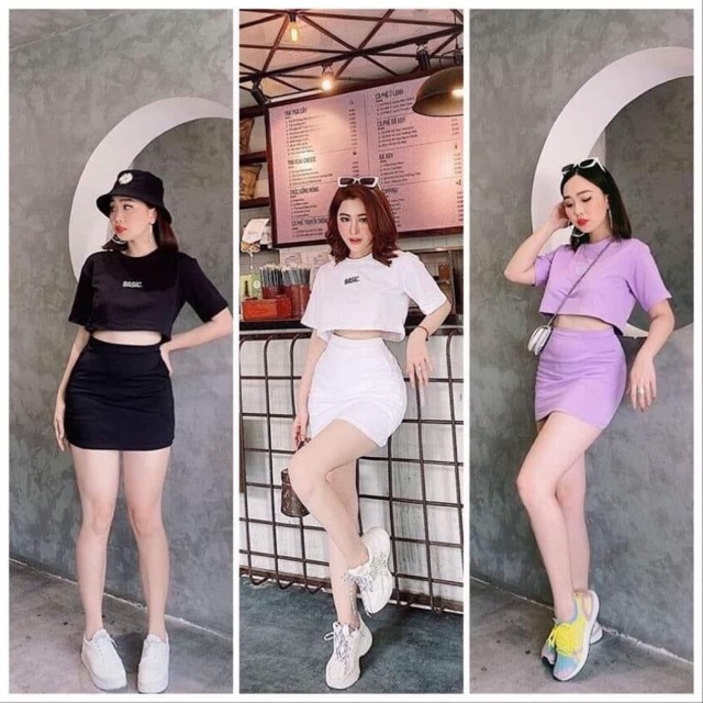 Set Áo thêu basic + chân váy