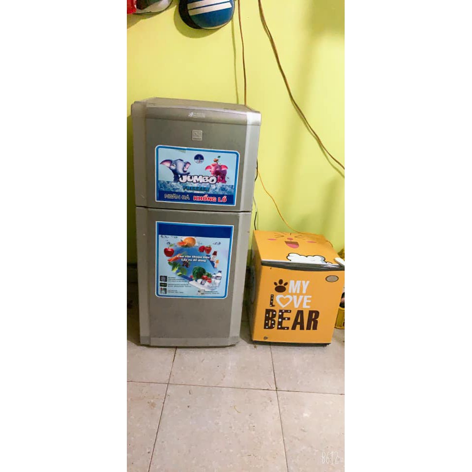 Miếng dán tủ lạnh mini gấu Cony và Brown - decal dán tủ lạnh 90l và 50l