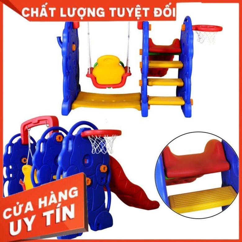 hàng chất lượng -  Bộ liên hoàn cầu trượt đa năng con voi 3 khối ngoài trời hoặc tronng nhà