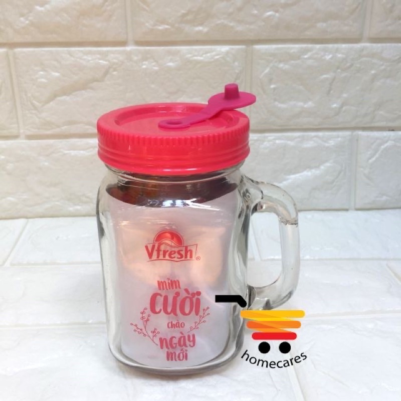 Ly thủy tinh có tay cầm Lock and lock , quà tặng vinamilk