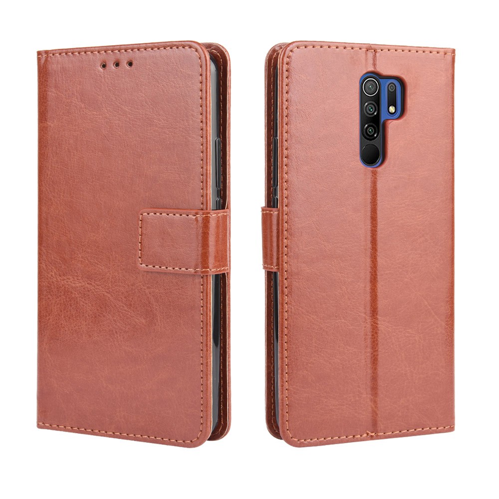 Bao da điện thoại PU dạng ví có nắp lật cho Xiaomi Redmi 9