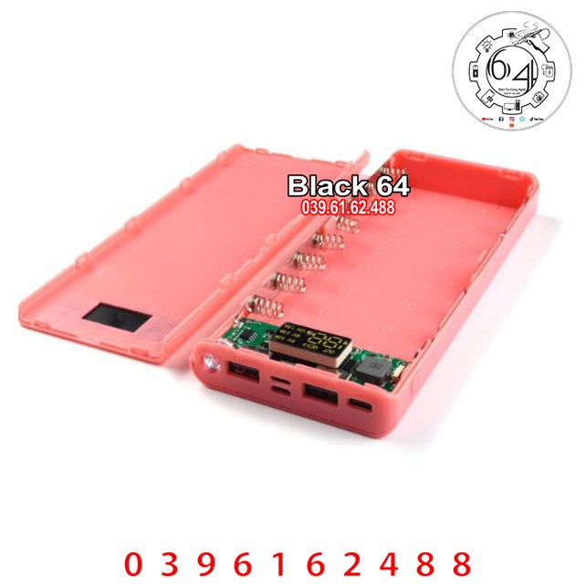 Box Sạc dự phòng nhựa 8 cell 18650_Mạch Qc 3.0 18w  Chất lượng