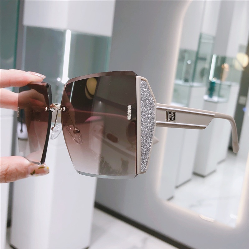 (HENGHA) Kính Râm Vuông Không Viền Chống Tia UV Thời Trang Mới