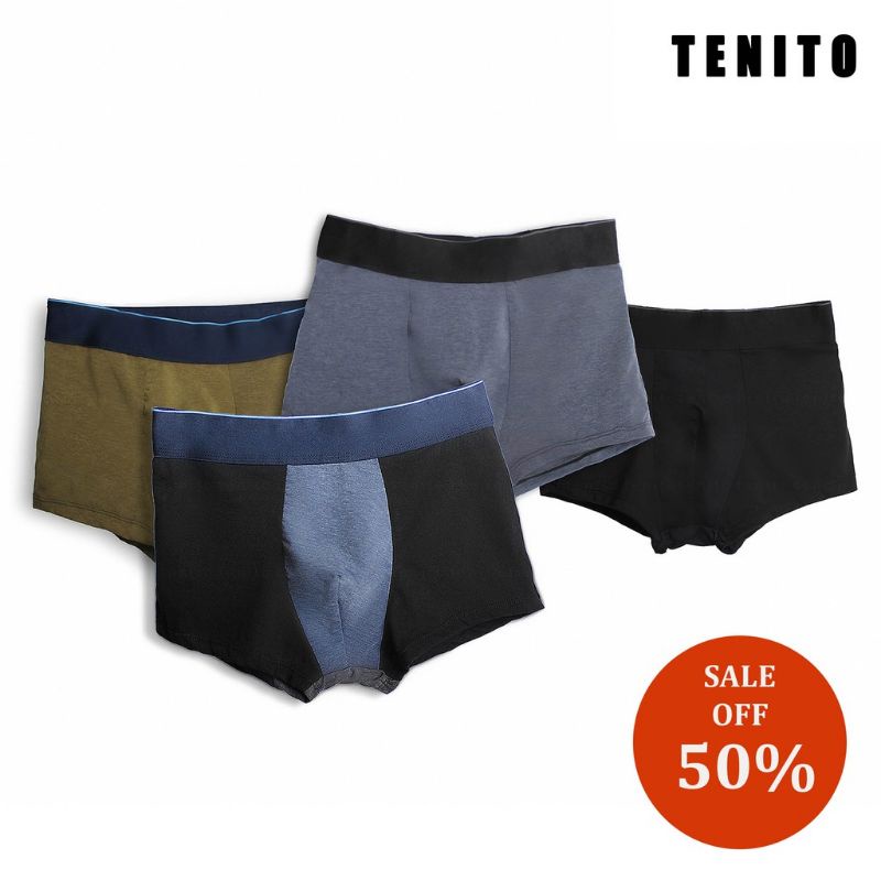 Quần sịp đùi nam Tenito (combo 3 cái màu ngẫu nhiên)