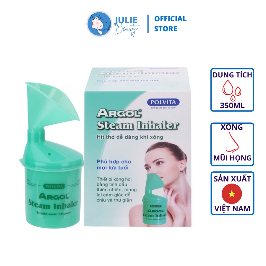 Bình xông Mũi và Họng Polvita ARGOL STEAM INHALER 350ml