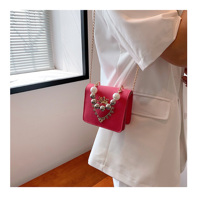 Túi Đeo JASMIN NOIR Chéo Da PU Phối Dây Xích Thời Trang