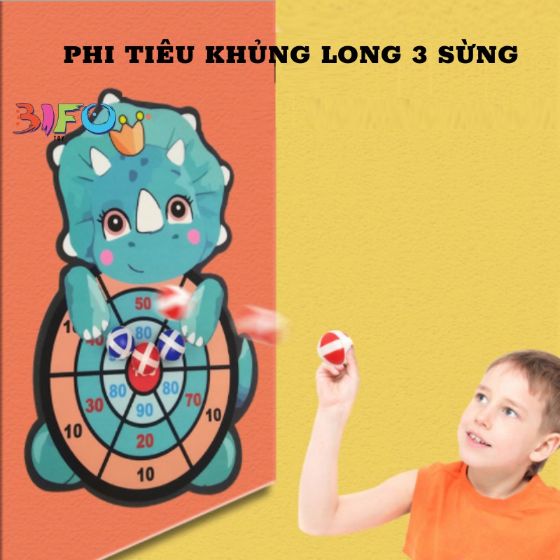 Bảng phi tiêu bóng dính, bảng ném bóng gai đồ chơi, tặng kèm 3 trái bóng ném