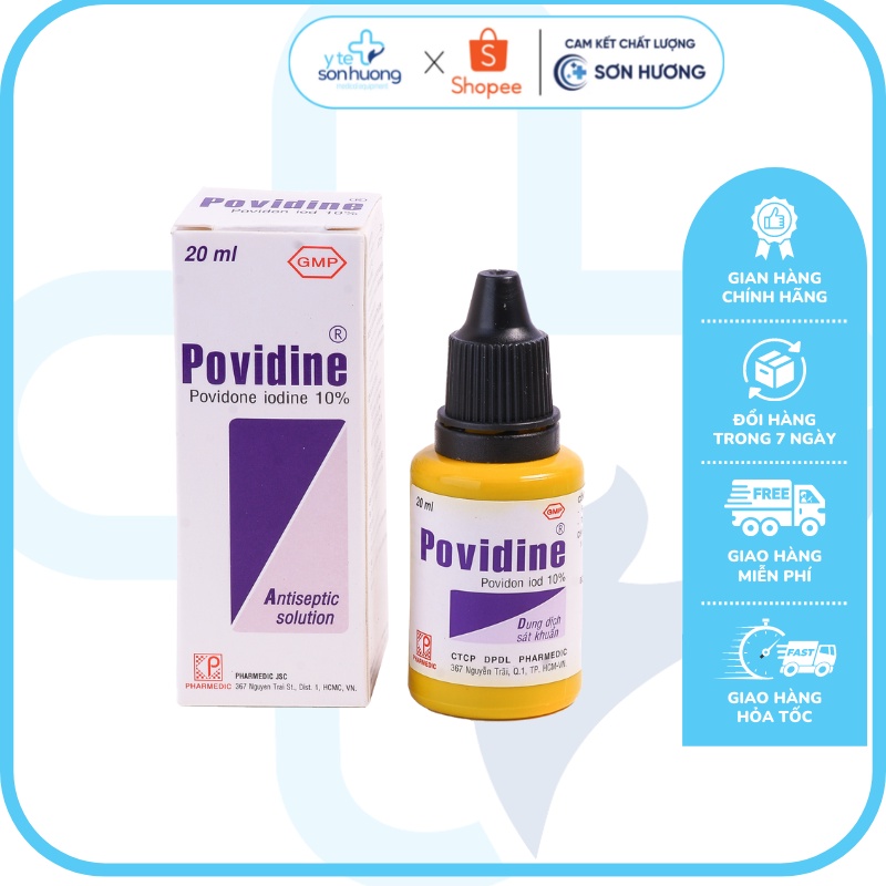 Bộ 2 chai Dung dịch sát khuẩn Povidine 10% 20ml