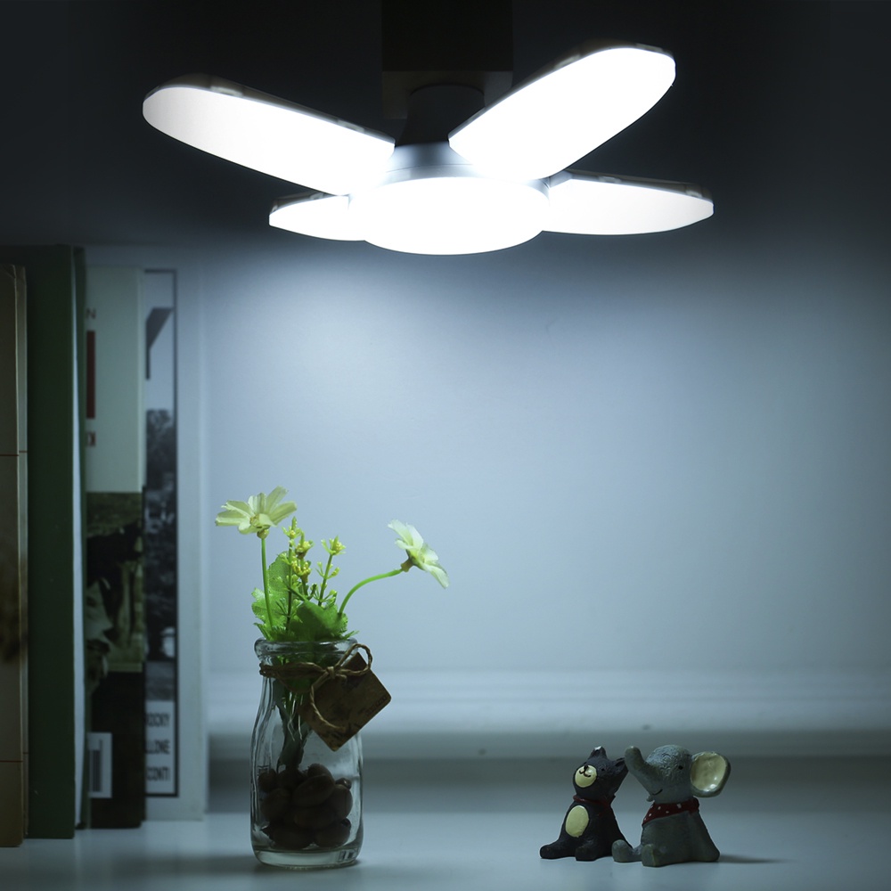 Bóng đèn led hình 4 cánh quạt 60w siêu sáng, bền, đẹp, hiện đại - bảo hành 1 năm, dùng điện 220v, chưa kèm đui đèn