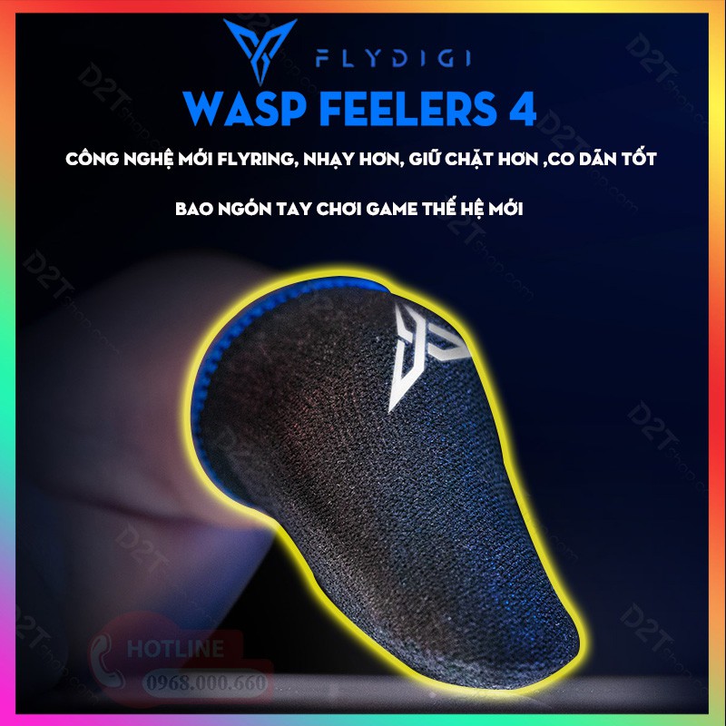 [THẾ HỆ MỚI] Flydigi Wasp Feelers 4 | Găng tay chơi game PUBG, Liên quân, chống mồ hôi, cực nhạy