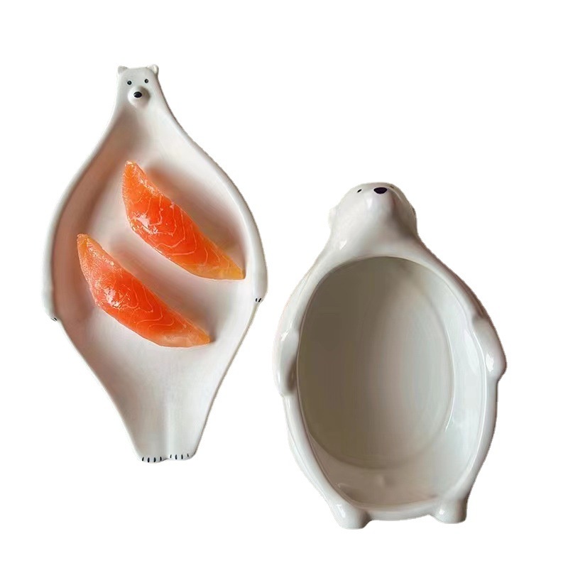 Tô Sứ In Hình Gấu Bắc Cực Dễ Thương Phong Cách Nhật Bản