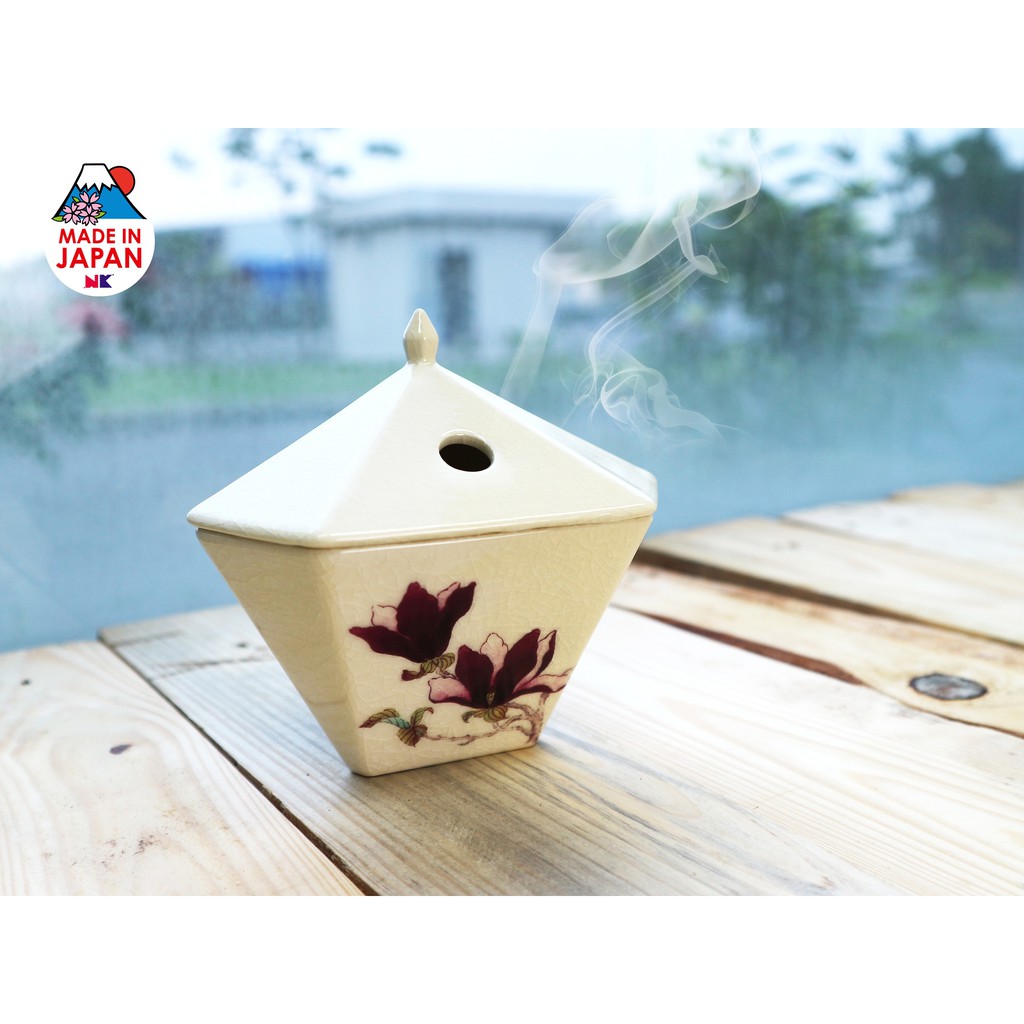 Lư sứ đốt hương nhang Yukari Mokuren - Nippon Kodo
