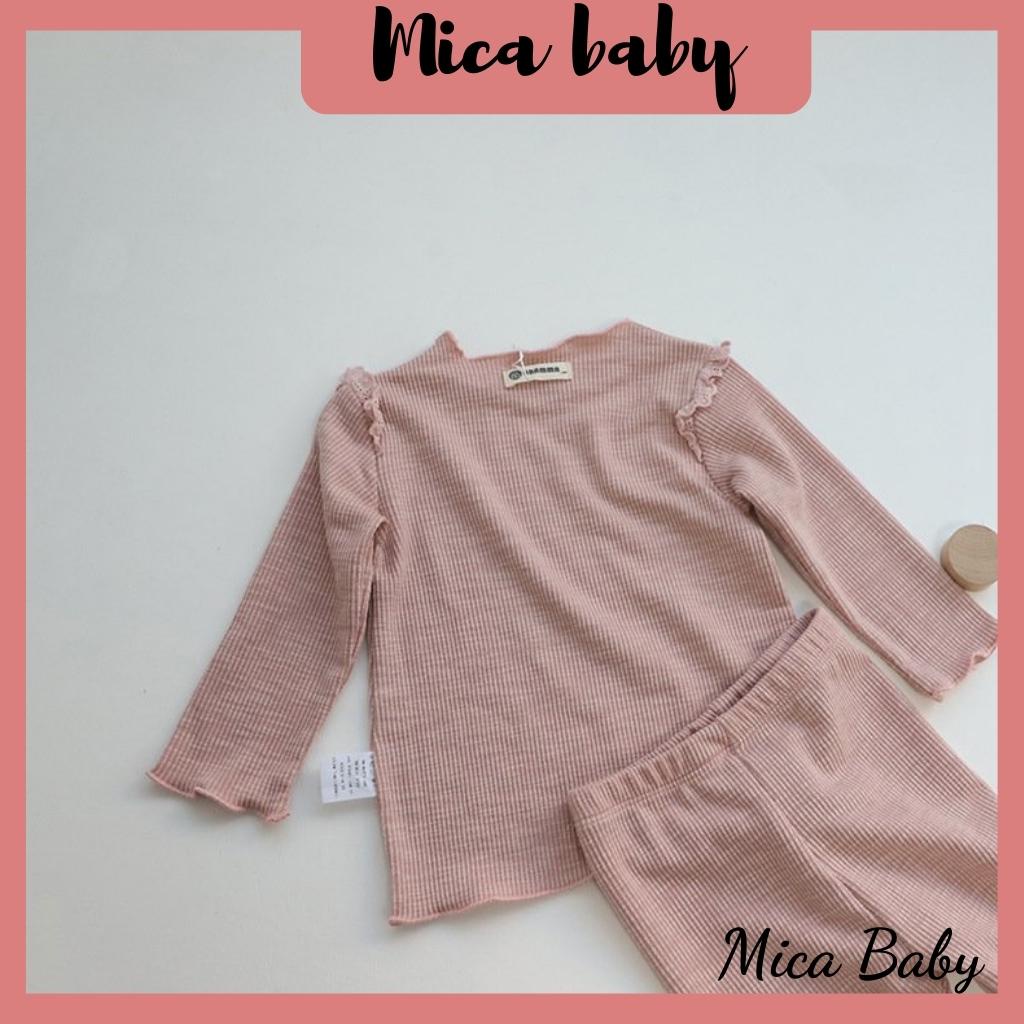 Bộ quần áo kèm turban nơ cao cấp chất cotton Bbamma cho bé gái Mica baby QA10