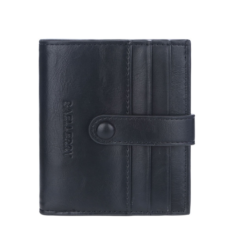Ví Da PU Ngắn Gập Đôi Phong Cách Vintage Thời Trang Cho Nam