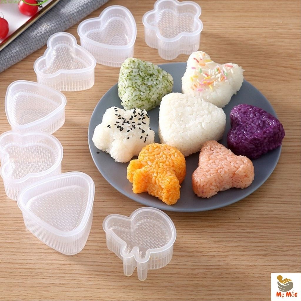 Set 7 Khuôn Cơm Nắm Onigiri Nhiều Hình,Combo Làm Đồ Ăn Dặm Cho Bé Shop Mẹ Mốc