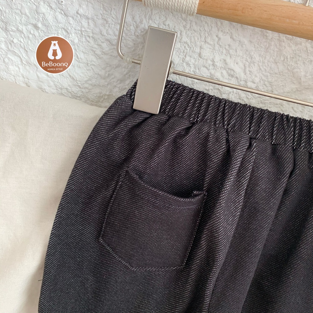 _Bộ cotton cadigan quần giả jean cho bé 9 đến 23kg
