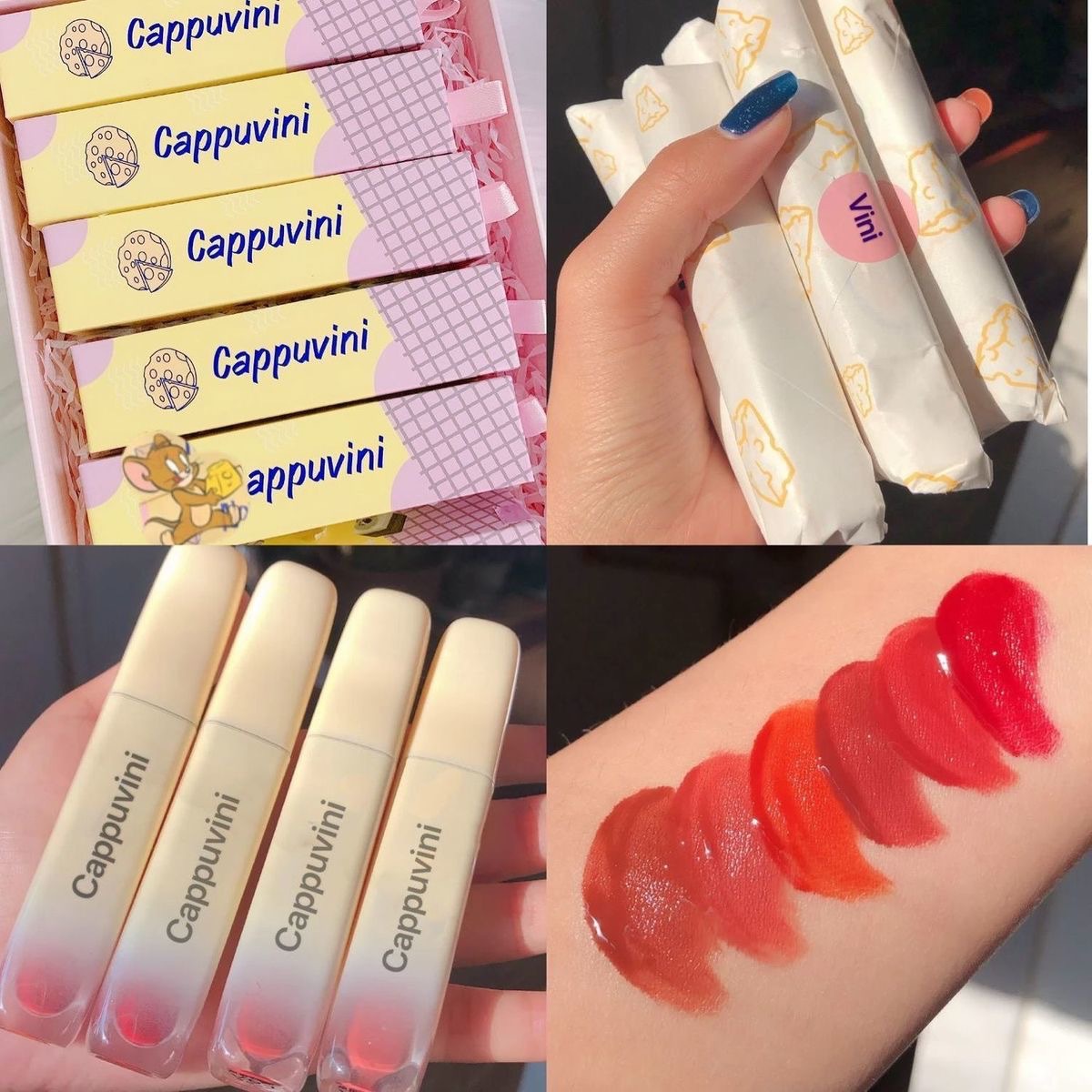 💄[Hàng mới về] Son kem lì Cappuvini chất nhung tinh tế không khô môi Cheese lip glaze🧀🍰 | BigBuy360 - bigbuy360.vn