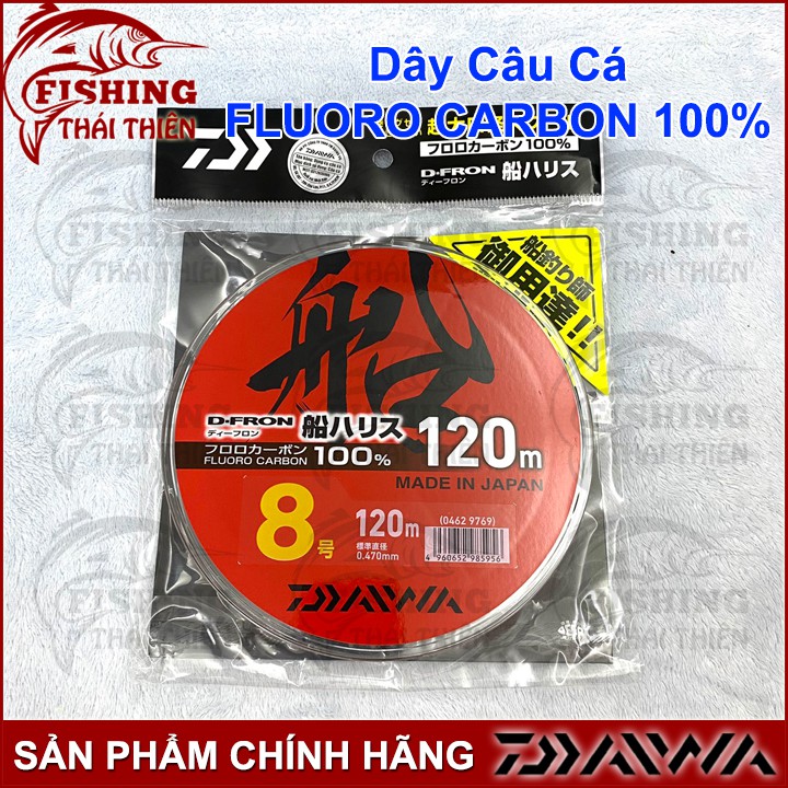 Dây Cước Câu Cá Daiwa D-Fron Fune Harisu Fluoro Carbon 100% Cuộn 120m