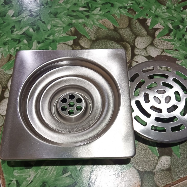 PHỄU THOÁT SÀN LƯỢC RÁC CHỐNG HÔI NHÀ TẮM, HỐ GA LỌC RÁC TRÒN INOX 201