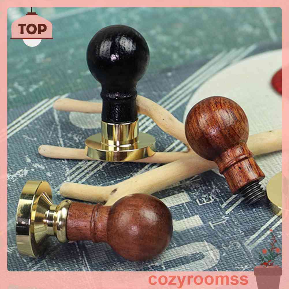 Con Dấu Tay Cầm Gỗ Khắc Hình Hoa Hồng Kiểu Cổ Điển