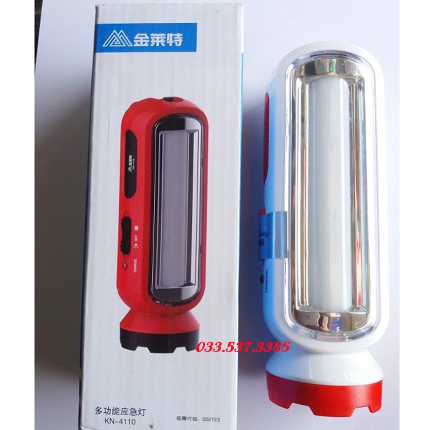 Đèn bin siêu sáng, đèn pin sạc điện KN 4110 độ bền cao  tích hợp hai tính năng chiếu sáng
