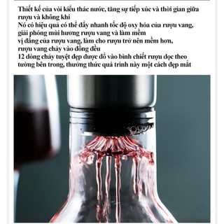 Bình chiết rượu vang đỏ kiểu thác - Waterfall red wine extractor