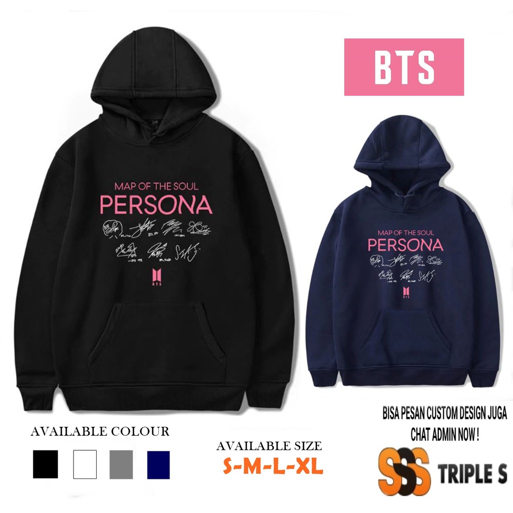 Áo Hoodie In Chữ Ký Của Nhóm Nhạc Bts