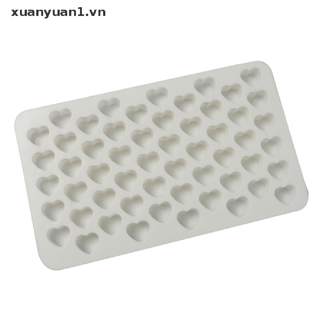 Khuôn Silicone Làm Đá / Sô Cô La 55 Ô Trái Tim Mini
