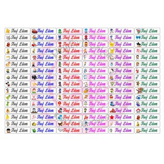 150 tên dán dụng cụ học tập