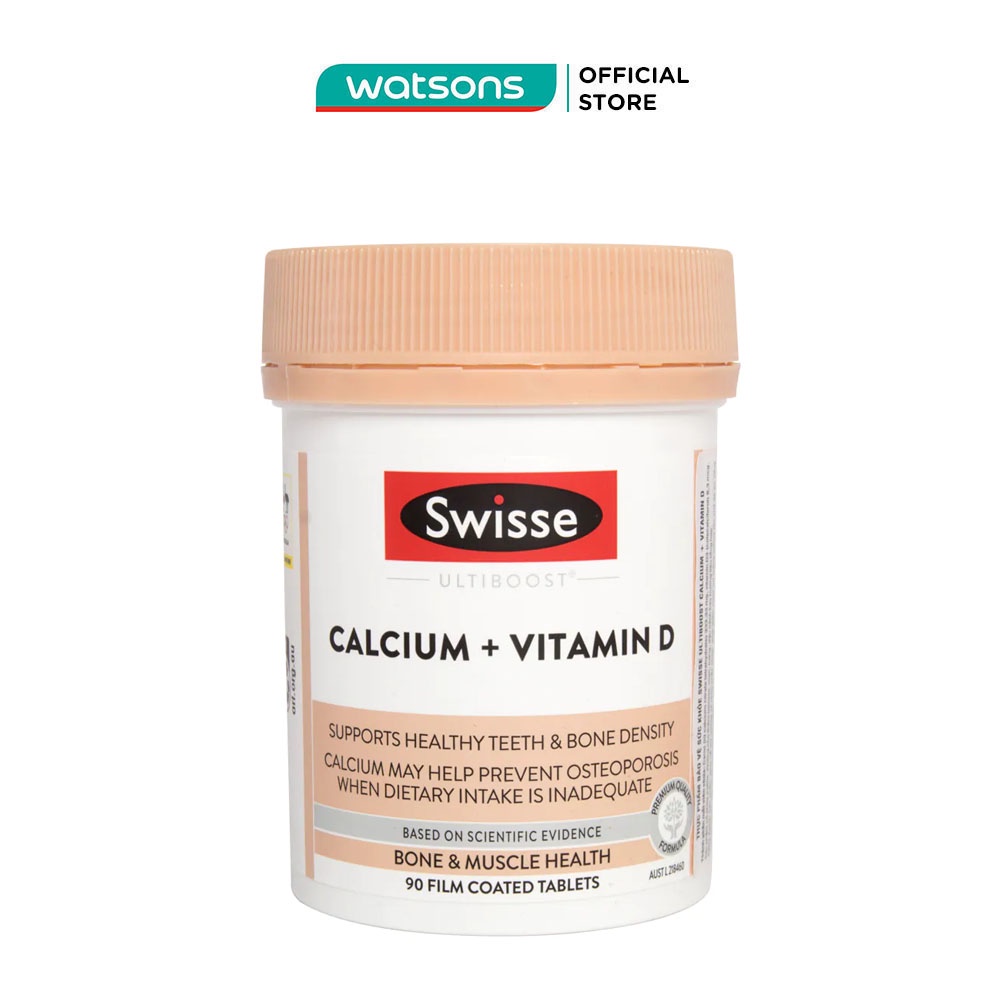 Thực Phẩm Bảo Vệ Sức Khỏe Swisse Bổ Sung Canxi Và Vitamin D3 90 Viên