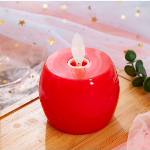 Nến điện tử hình tròn trang trí nhiều màu dễ thương