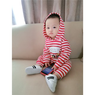 Body liền bé trai có mũ (3-9 tháng)