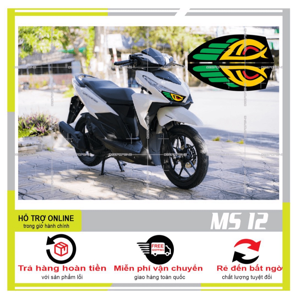 TEM DÁN ĐÈN SƯƠNG MÙ XE VARIO 2017 (DECAL TRONG SUỐT) MS 12 - SHINDECAL2