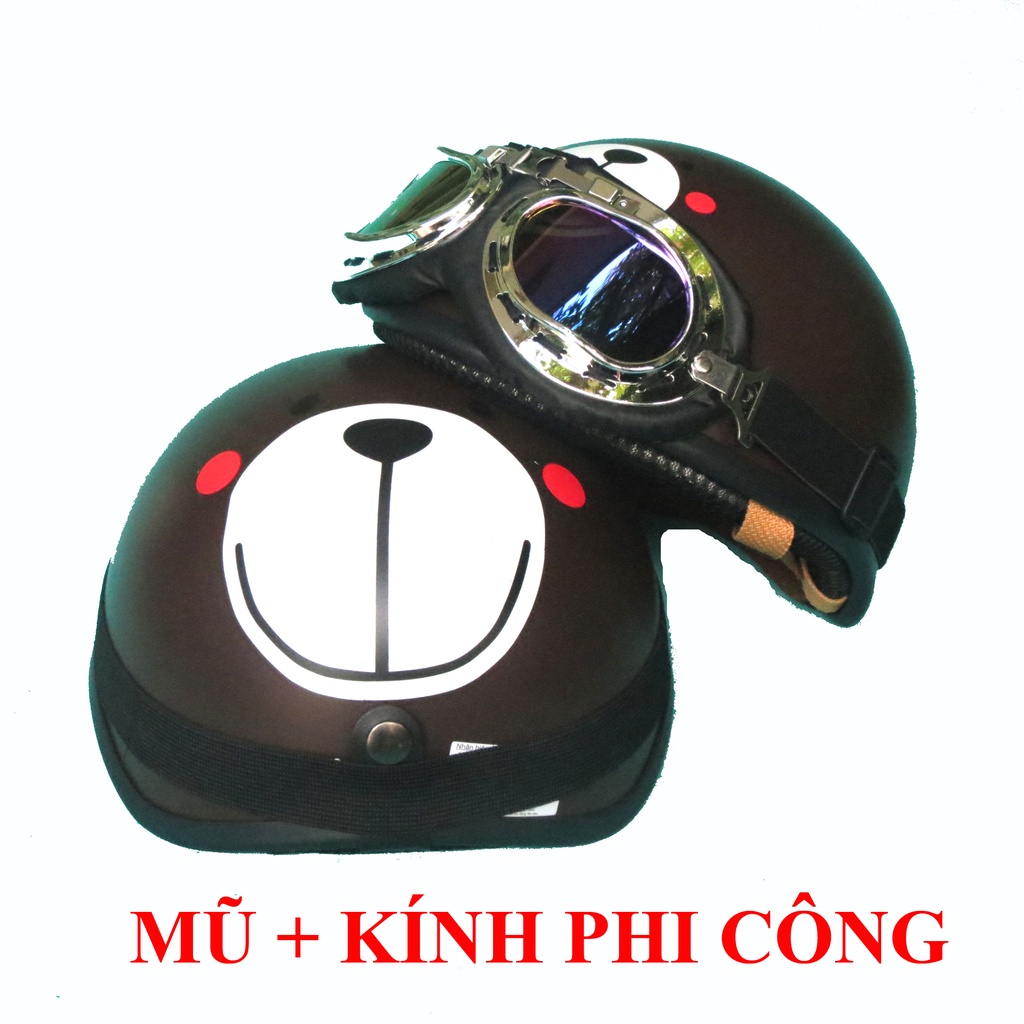 Mũ bảo hiểm nữa đầu nón bảo hiểm1/2 NTMAX nhiều tem kèm kính phi công & kính uv + tặng kèm lưỡi trai