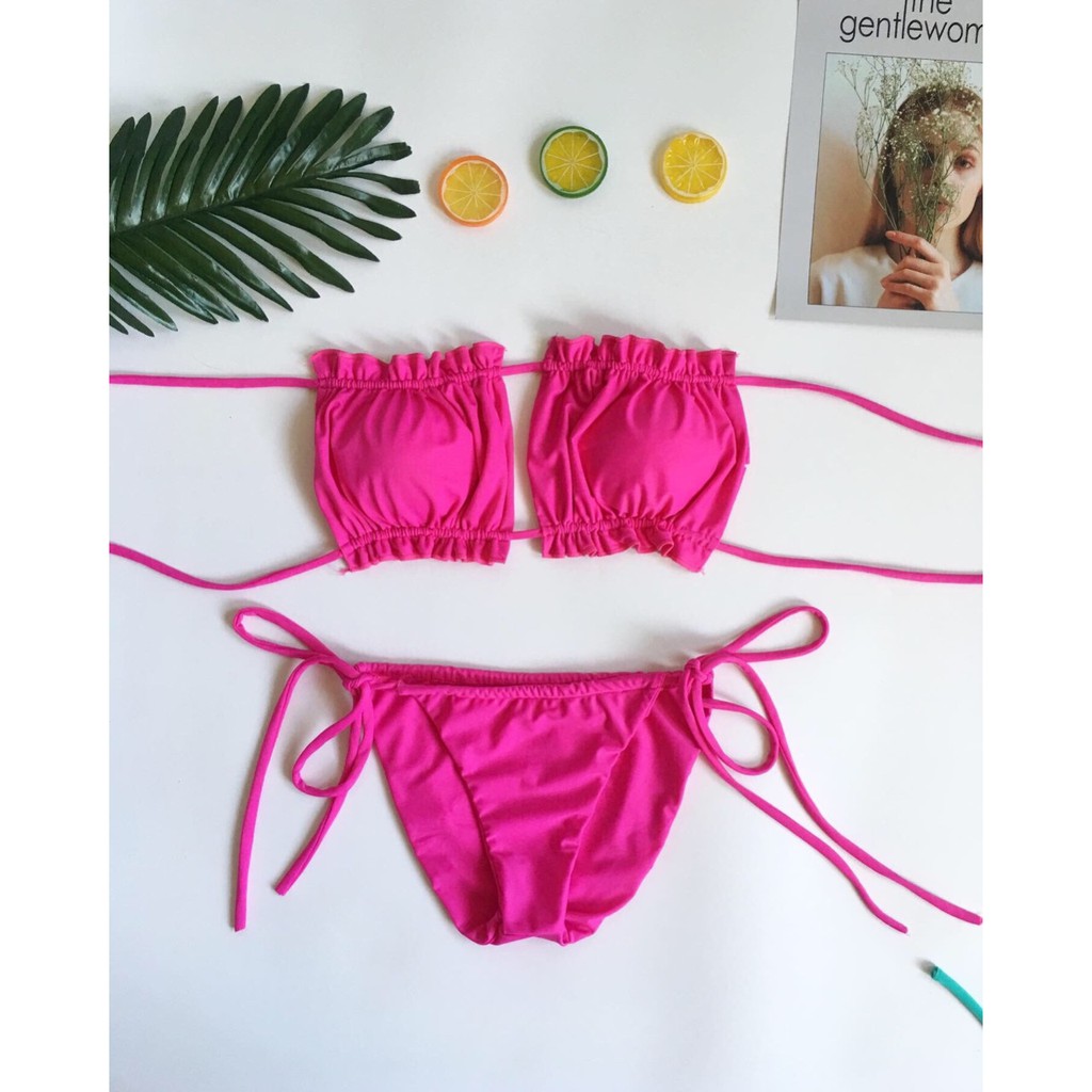 Bikini cúp ngang viền bèo | BigBuy360 - bigbuy360.vn