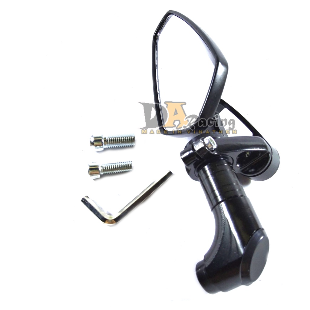 Gương Gù Chân Gương Vát 744 mặt kính trắng gắn xe máy