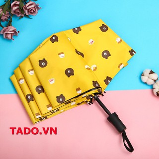Ô gấu Brown gấp gọn cực tiện dụng khi đi trời có mưa GD795