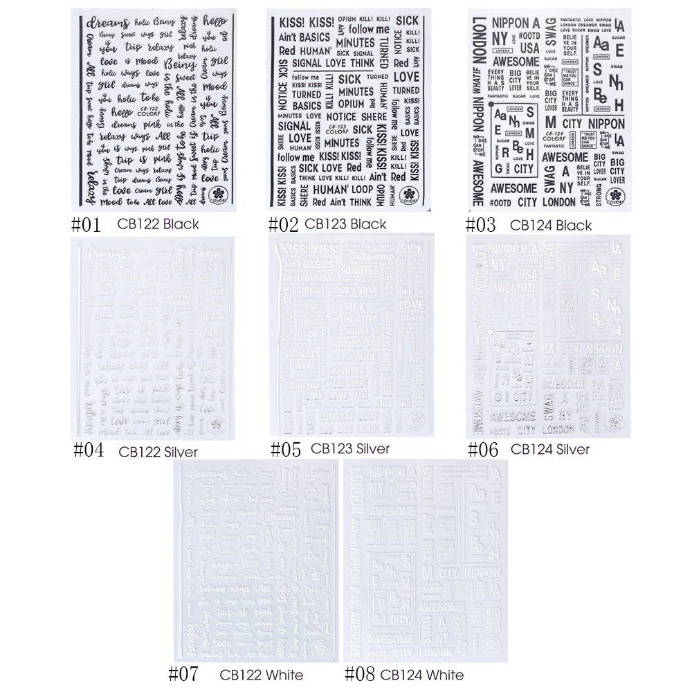 [Hàng mới về] Hình dán trang trí móng tay nghệ thuật 3D