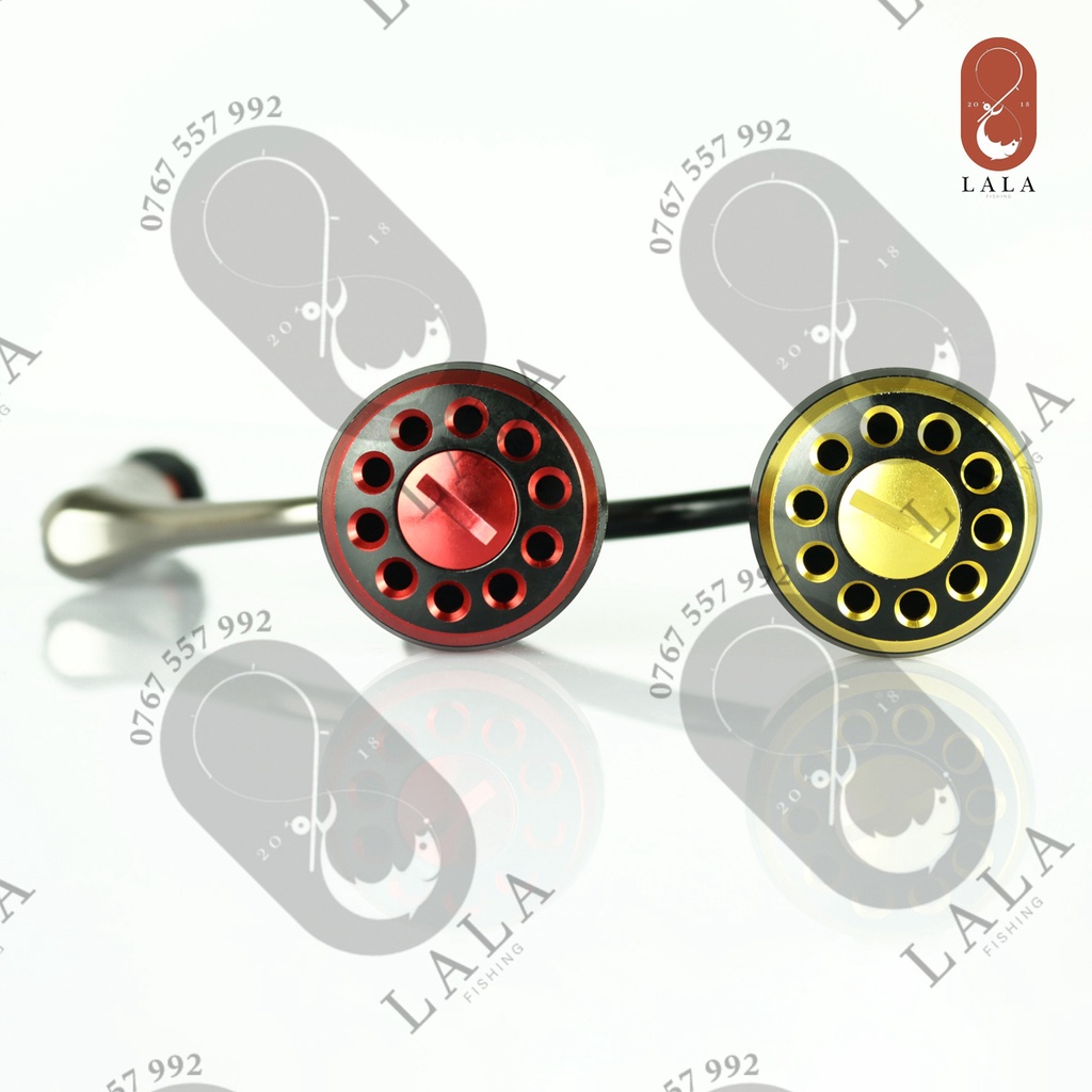 Tay quay kim loại núm kim loại (núm tròn)