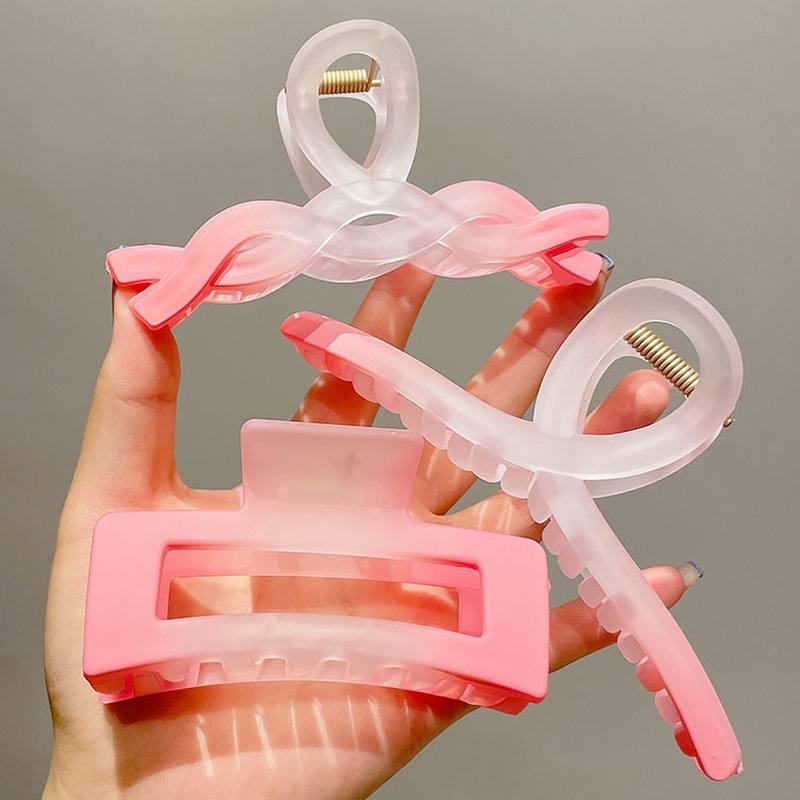 Kẹp Tóc Cỡ Lớn Màu Gradient Phong Cách Hàn Quốc Thời Trang Cho Nữ