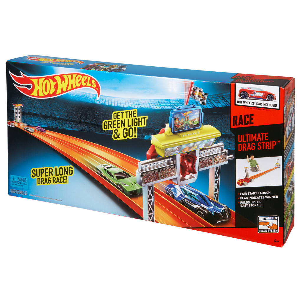 Bộ Đường Đua Xe Hot Wheels 2 Làn Ultimate Dragstrip