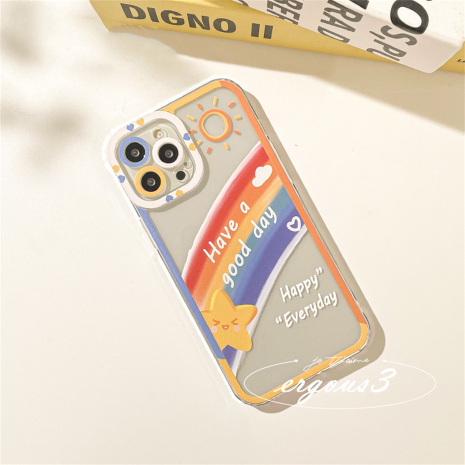 Ốp Điện Thoại Mềm Họa Tiết Cầu Vồng Nhiều Màu Sắc Cho iPhone 14 13 12 11 Pro Max SE2020 X XR Xs Max 7 8 6 6s Plus